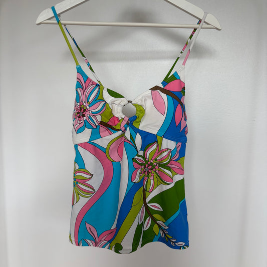 Retro Print Tankini Size Medium