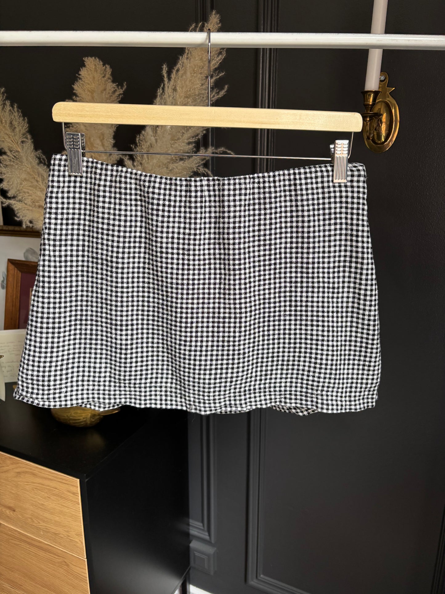 Gingham Mini Skort Size S