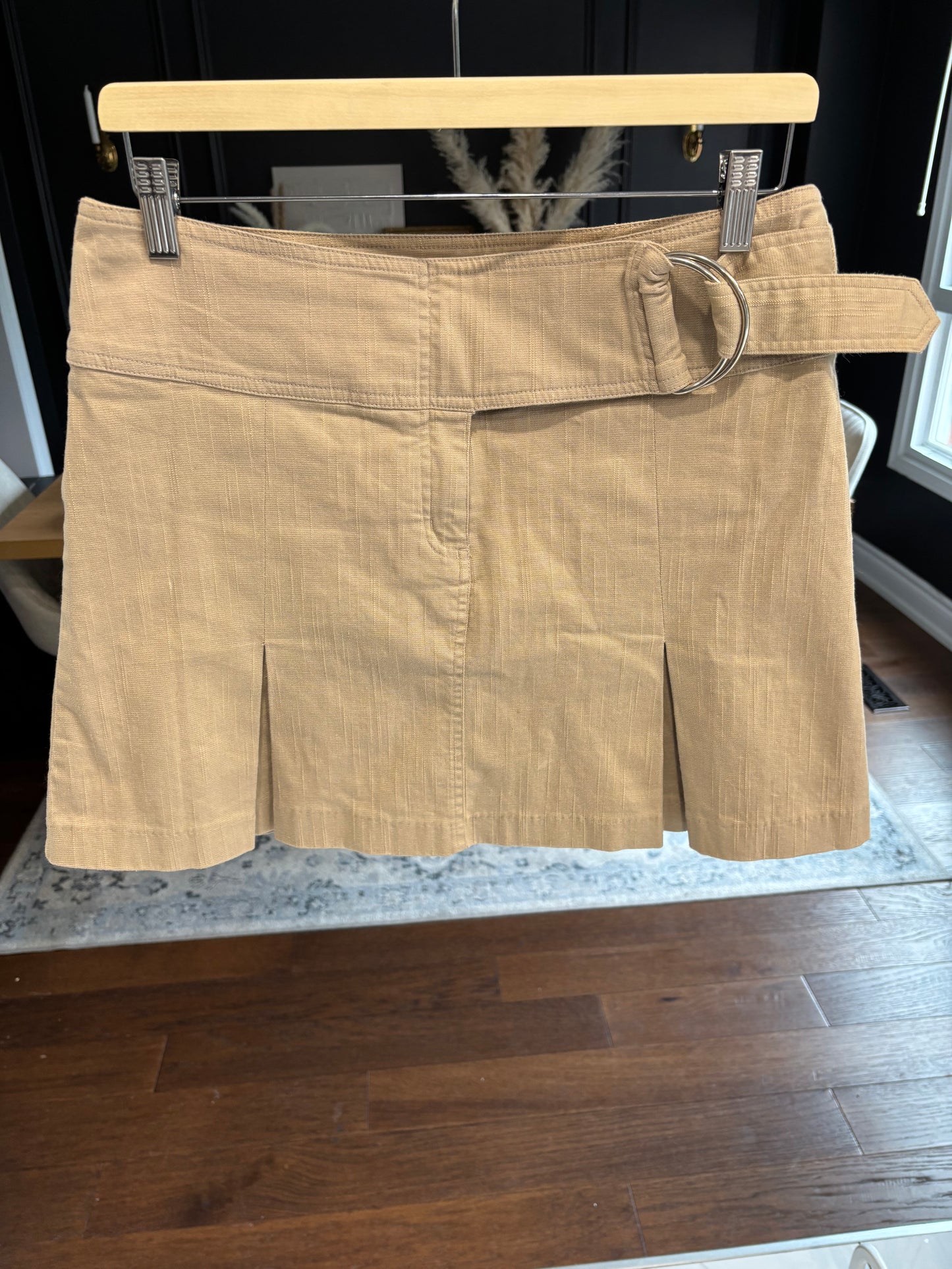 Pleated Belted Mini Skirt Size 10
