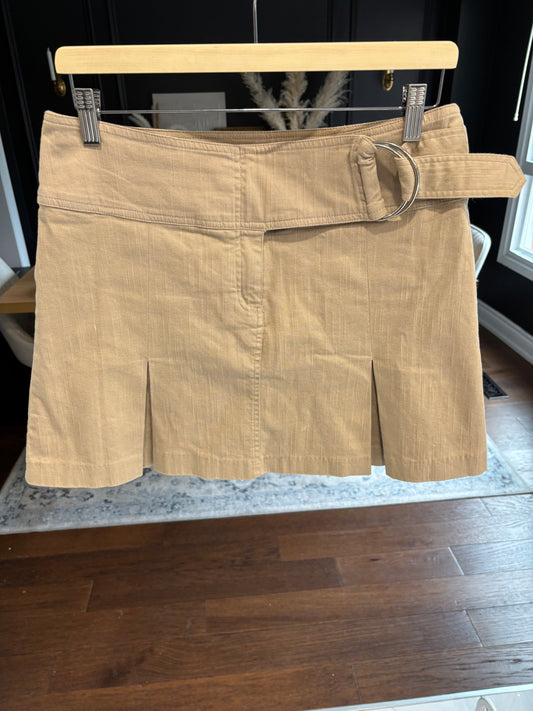 Pleated Belted Mini Skirt Size 10