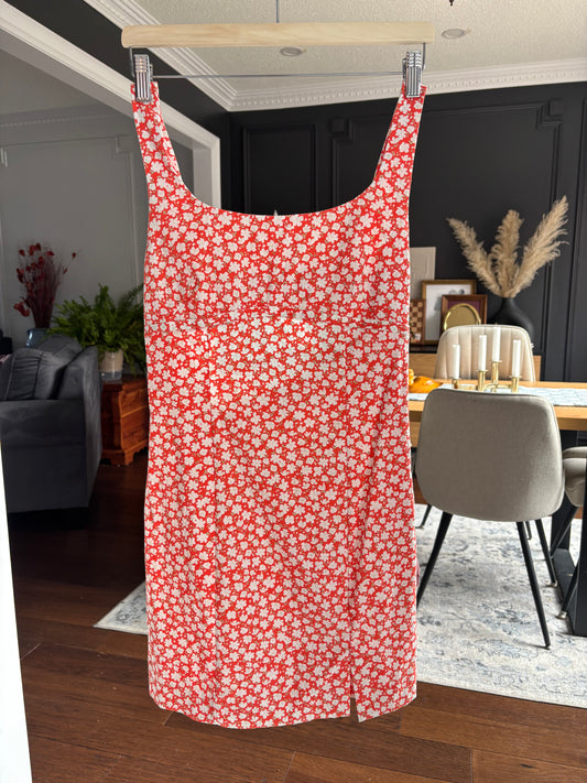 Orange Print Mango Mini Dress Size S