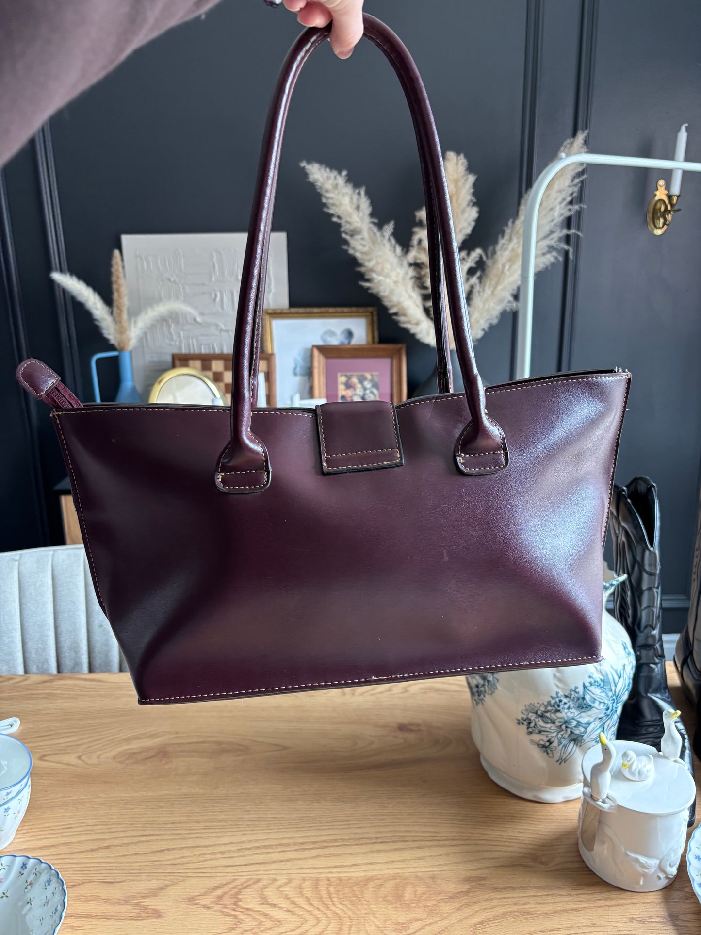Vintage Burgundy Shoulder Bag