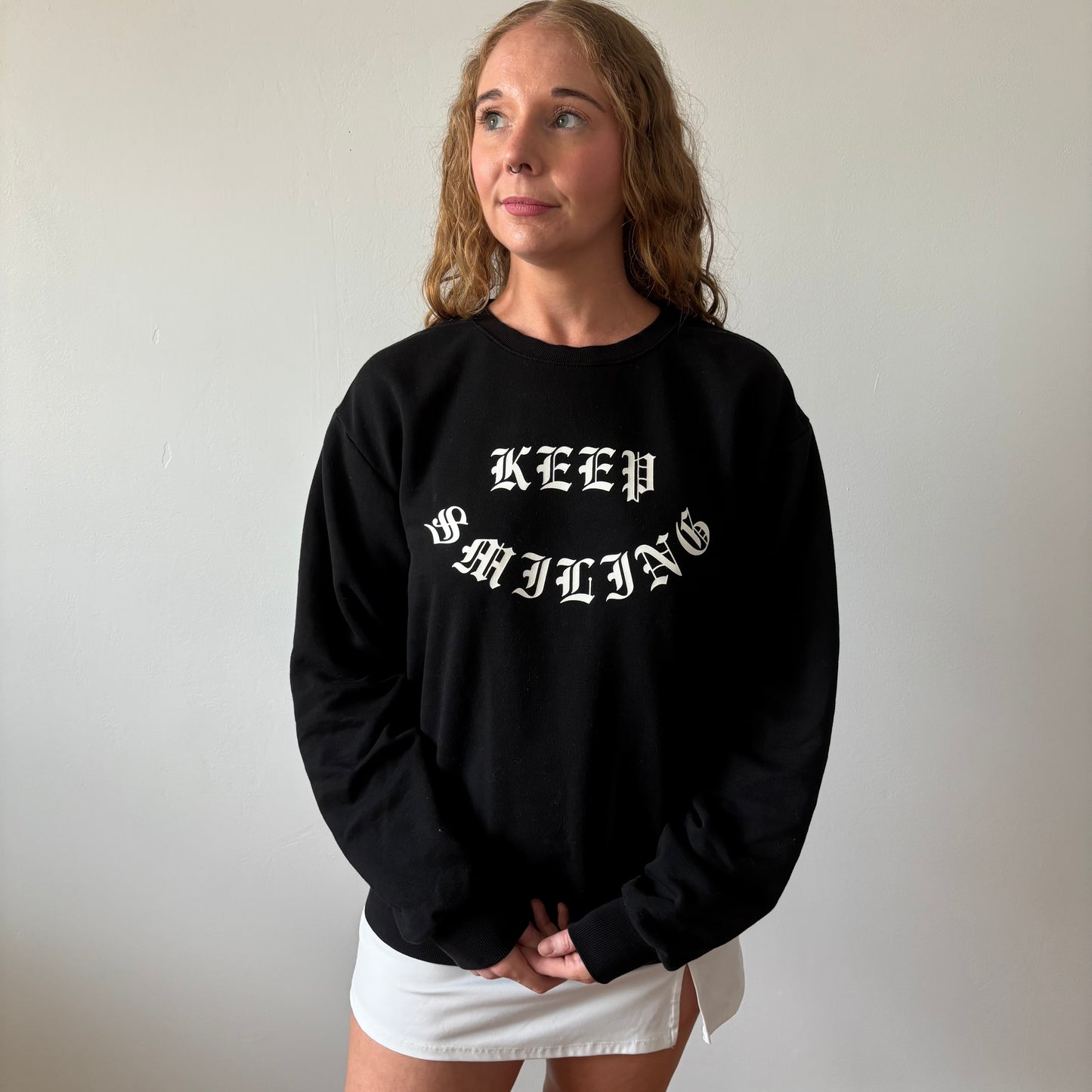 Men's Keep Smiling Crew Neck