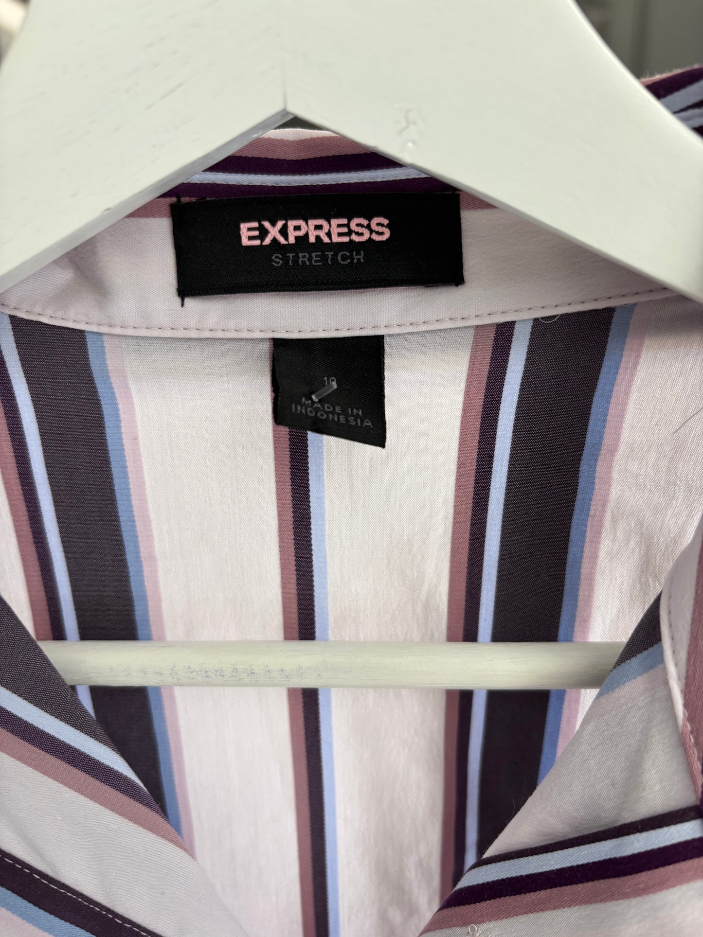 Striped Button Down Blouse Size 10