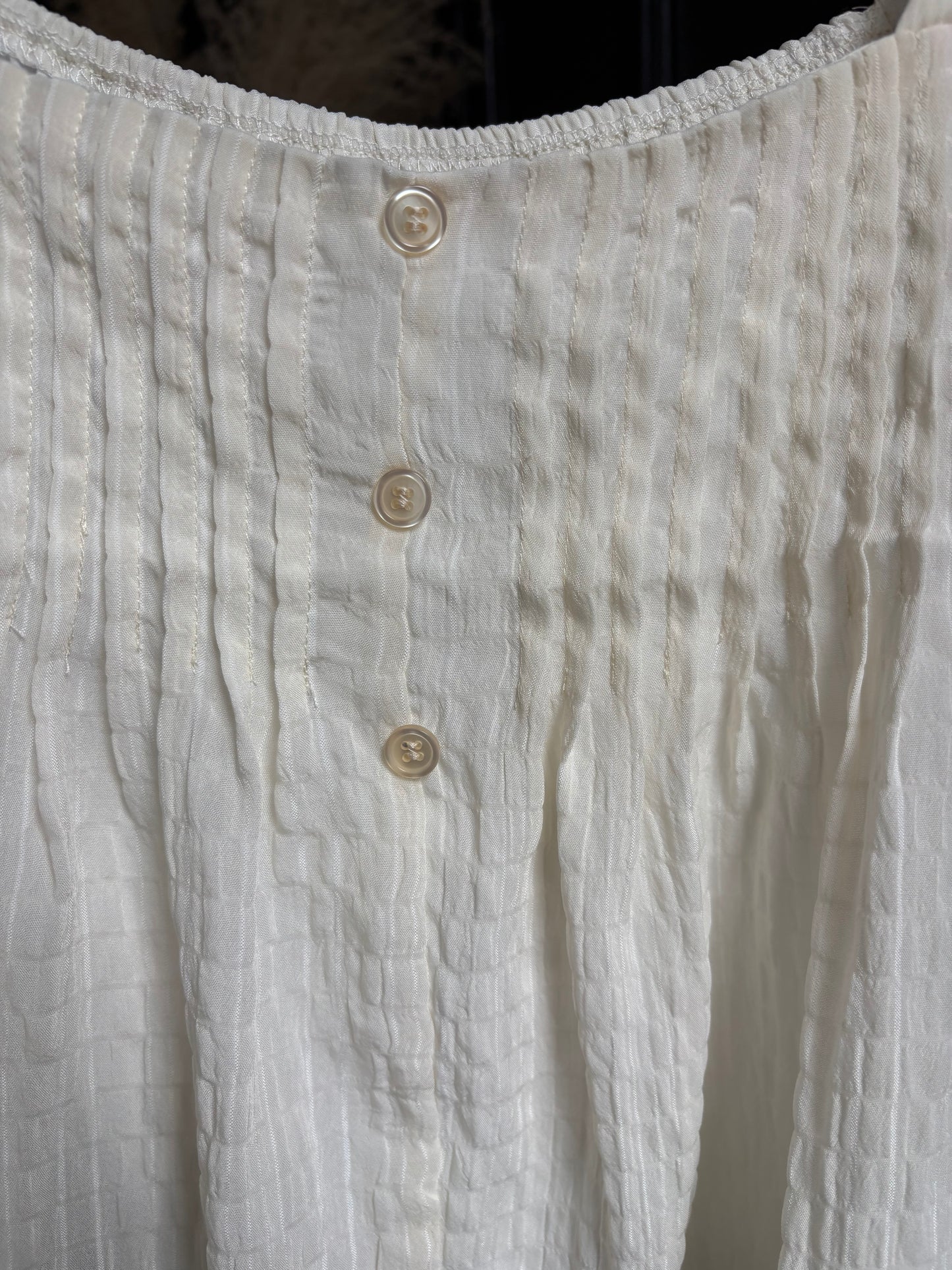 Off White Flowy Crop Top Size L