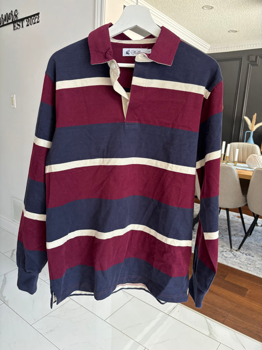 William Striped Rugby Shirt Size L
