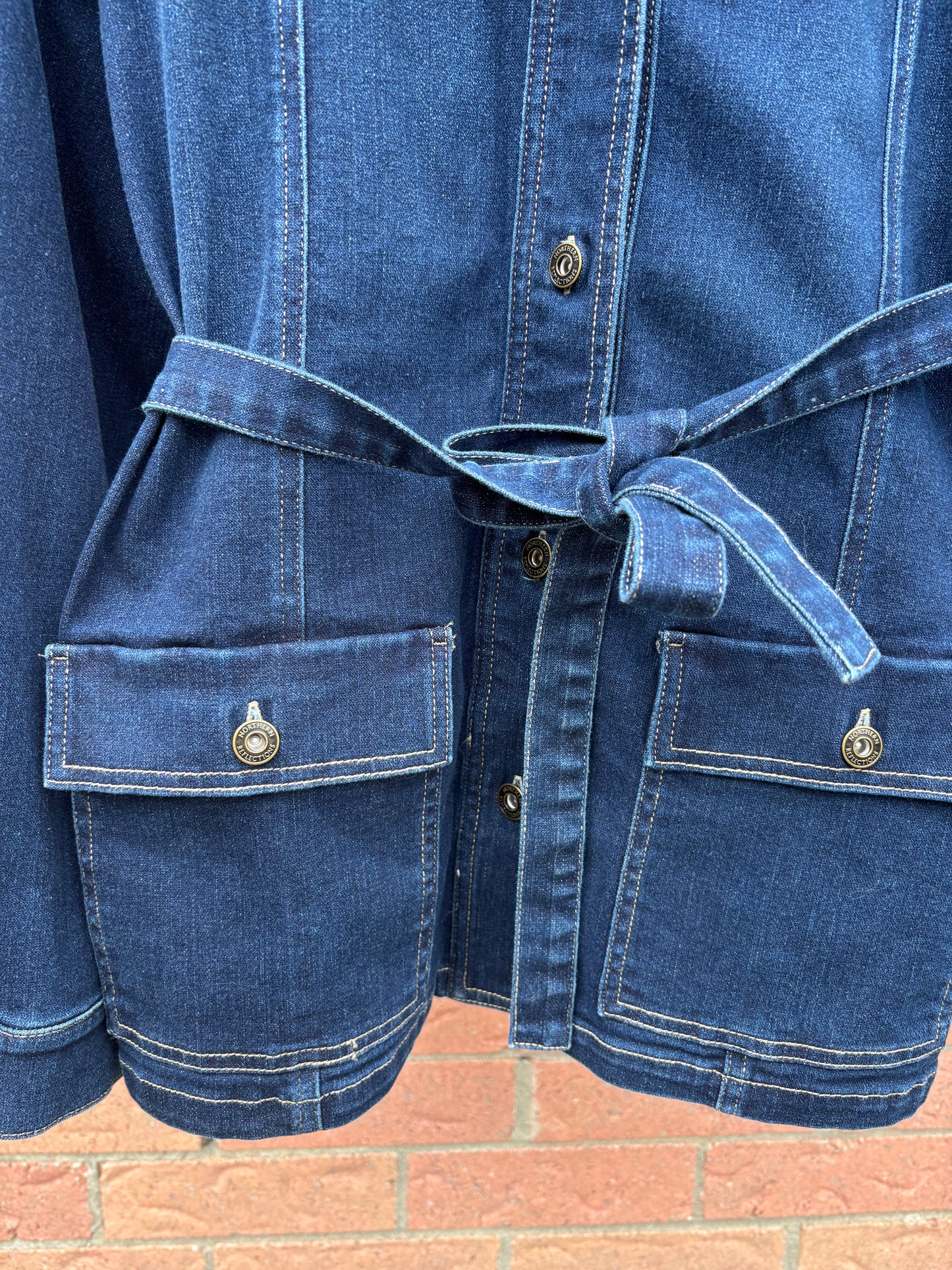 Belted Denim Jacket Fits L- XL