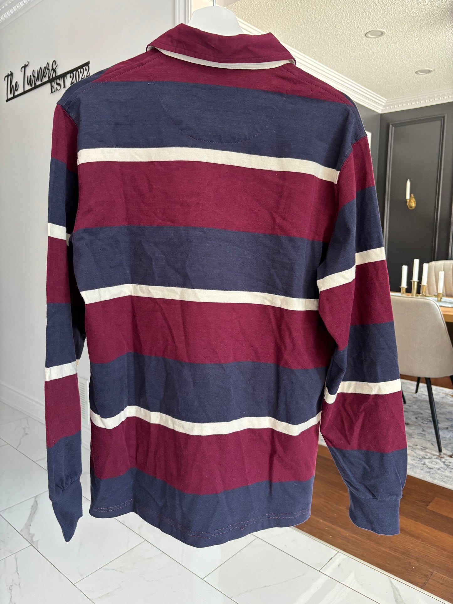 William Striped Rugby Shirt Size L