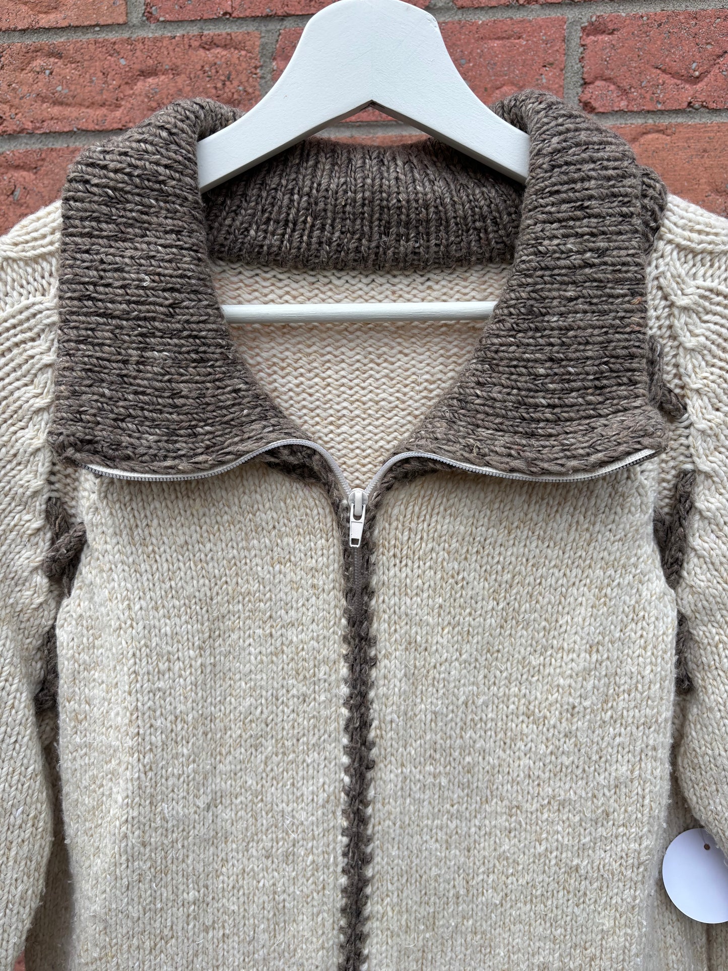 Thick Knit Full Zip Cardigan Fits Size M