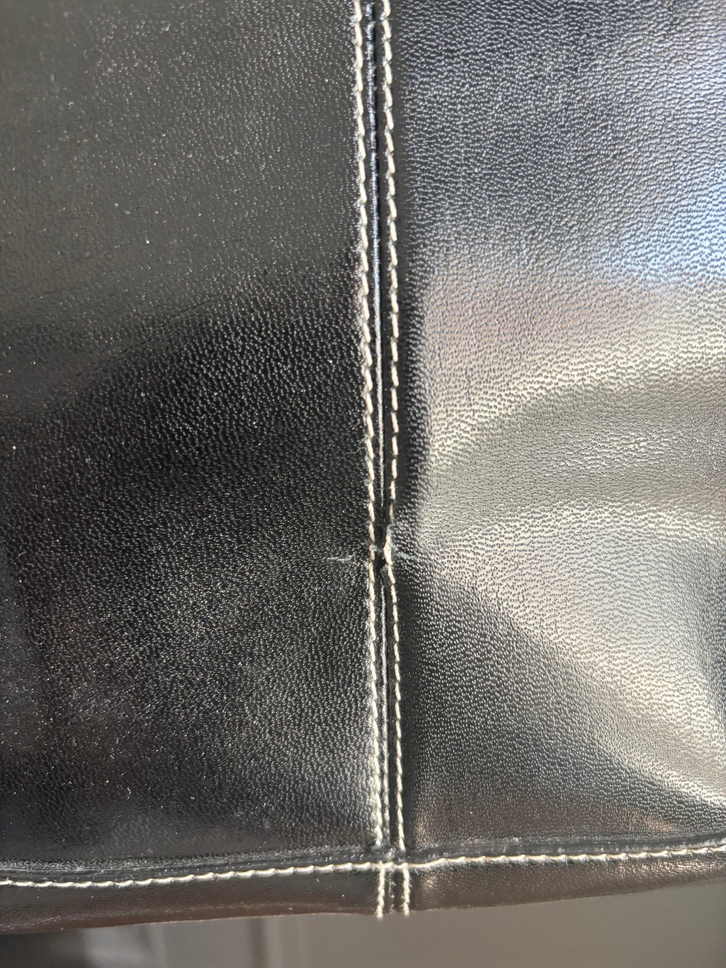 Black Kenneth Cole White Stitch Handbag