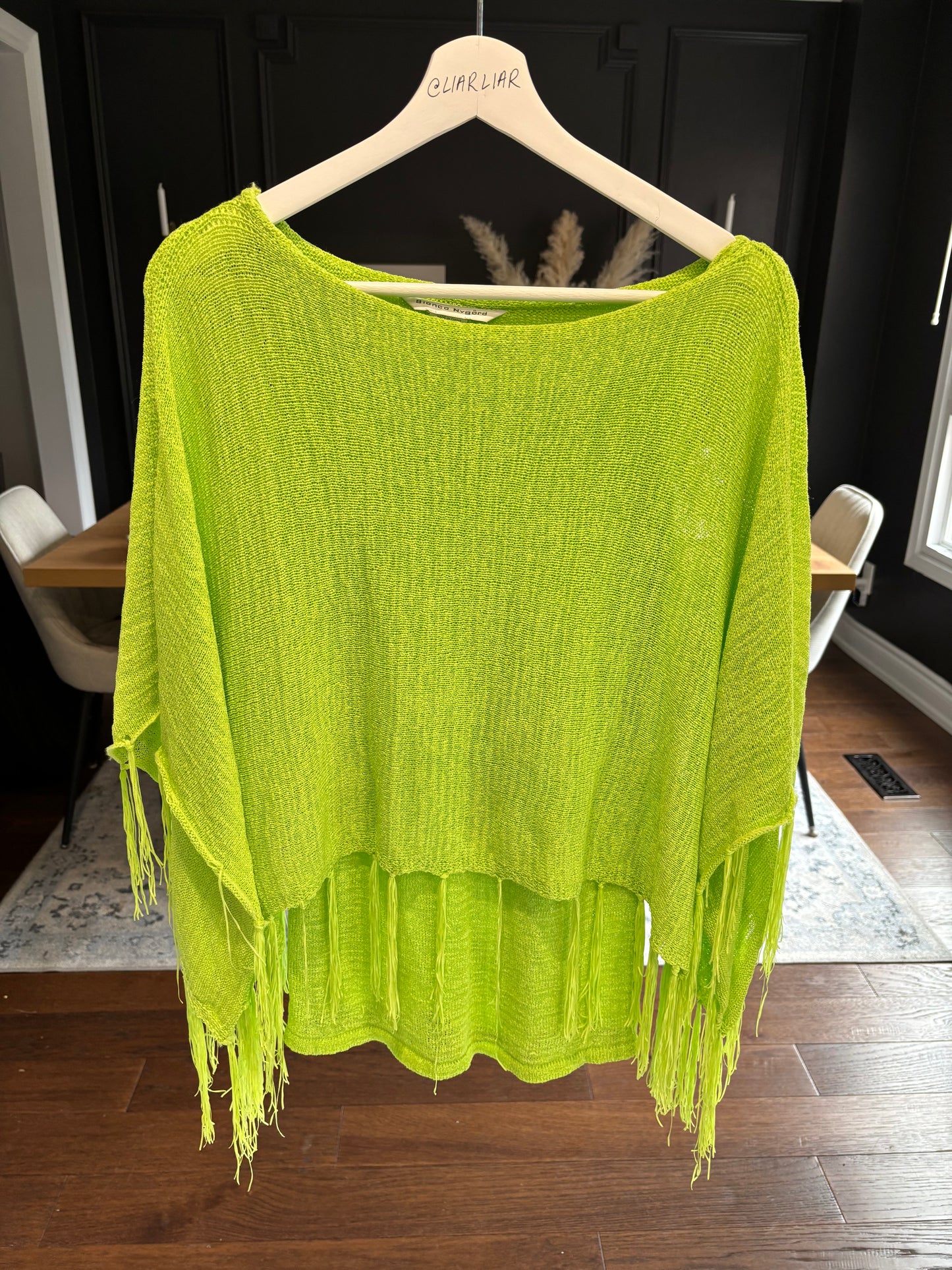 Bright Green Cape Top Size S