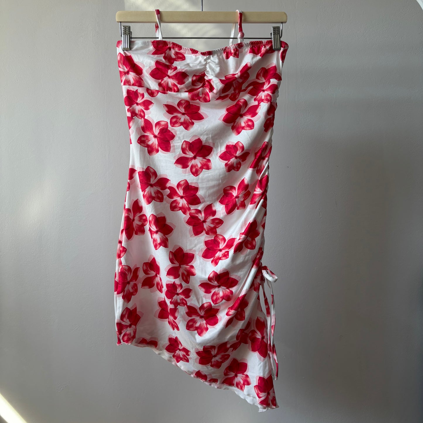 Fitted Asymmetrical Floral Dress