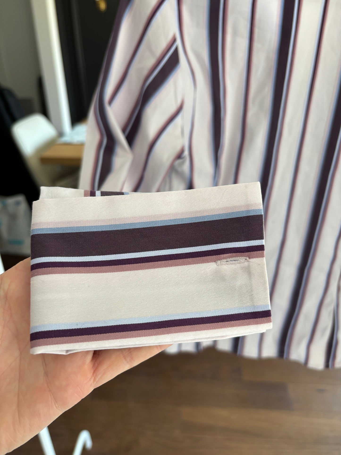 Striped Button Down Blouse Size 10