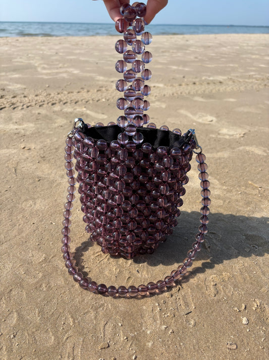 Purple Beaded Bag