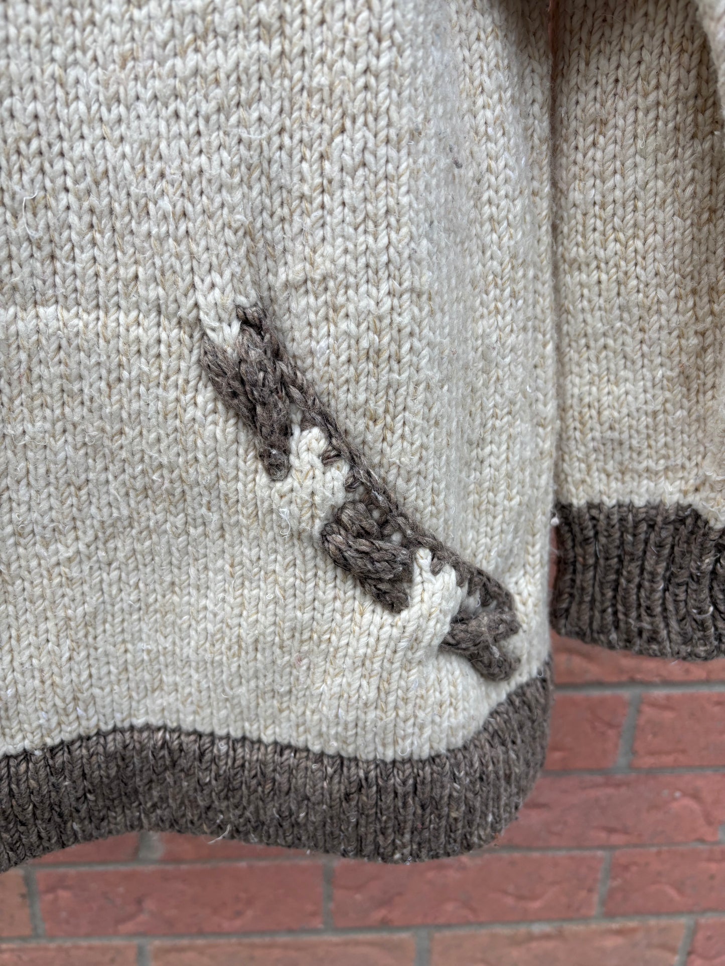 Thick Knit Full Zip Cardigan Fits Size M