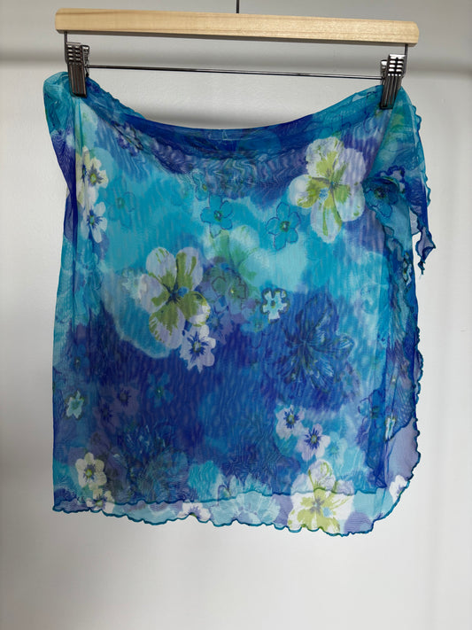 Vintage Aqua Blue Swim Wrap