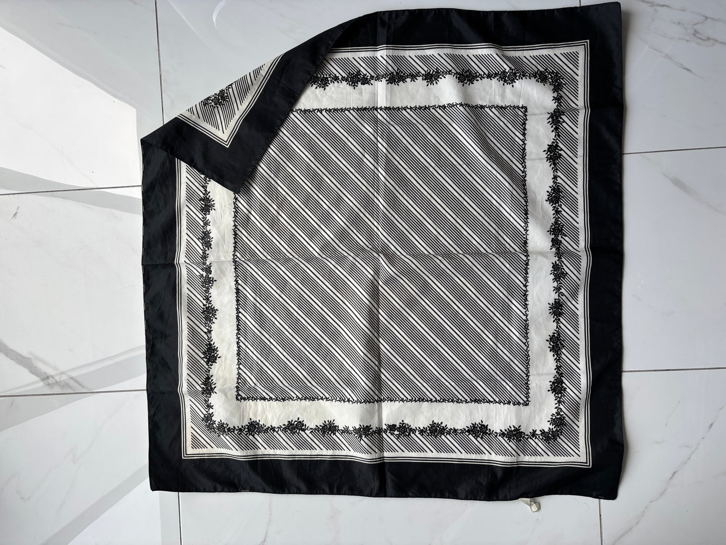 Italy Black & White Square Scarf