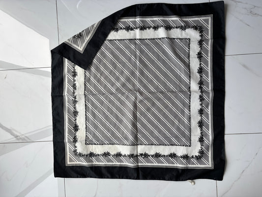 Italy Black & White Square Scarf