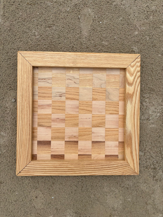 Wooden Checkered Home Decore Piece