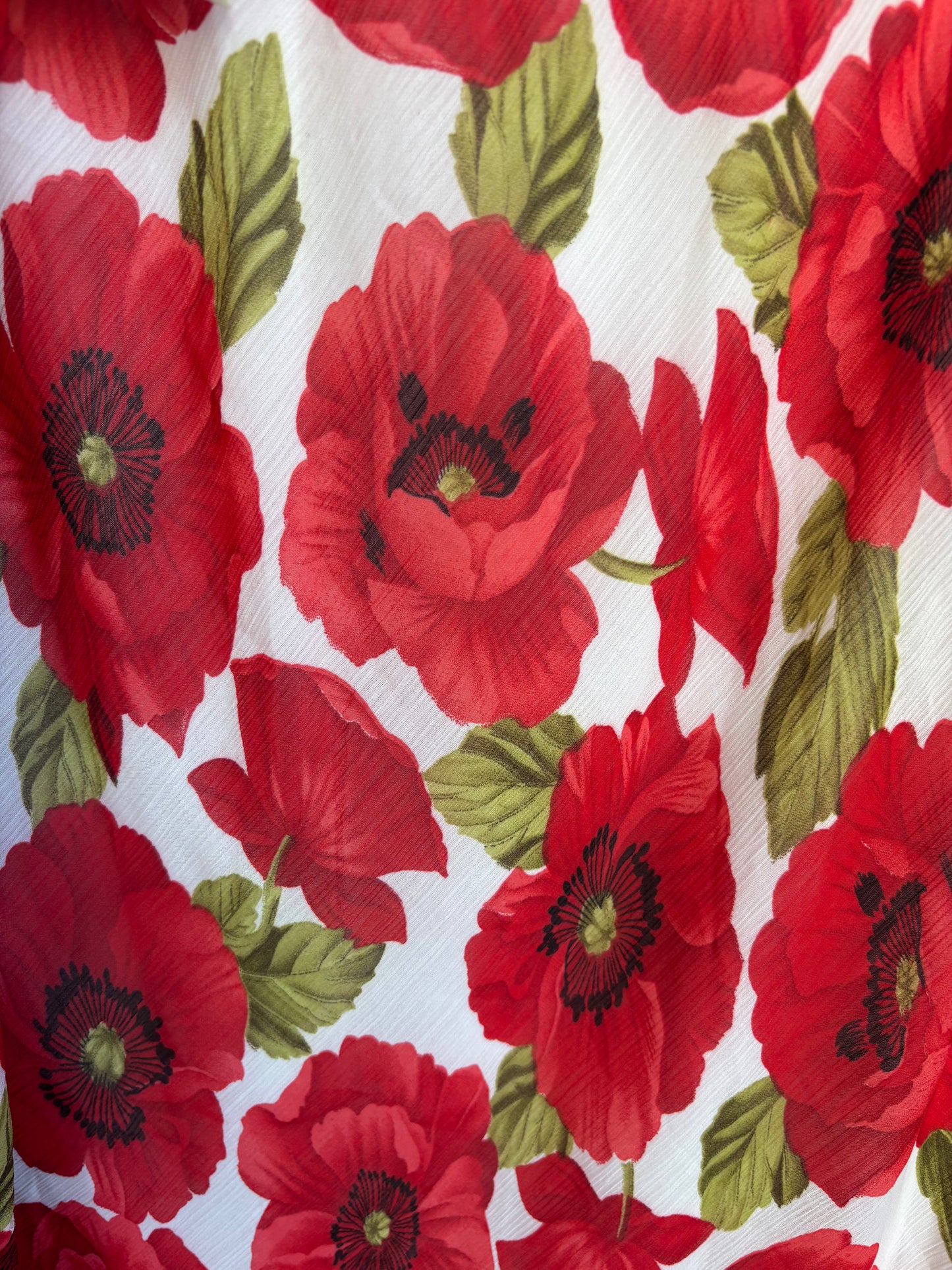 2 Piece Poppy Print Skirt & Top Set Size L