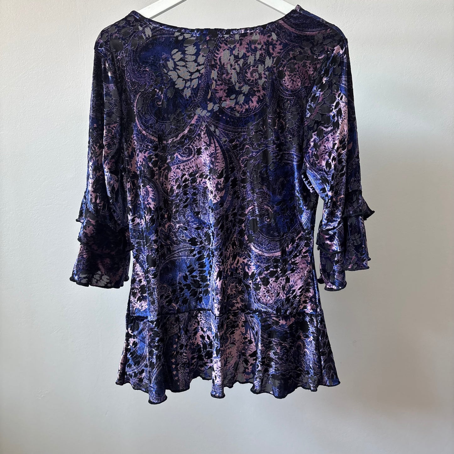 Vintage Velvet Paisley Blouse