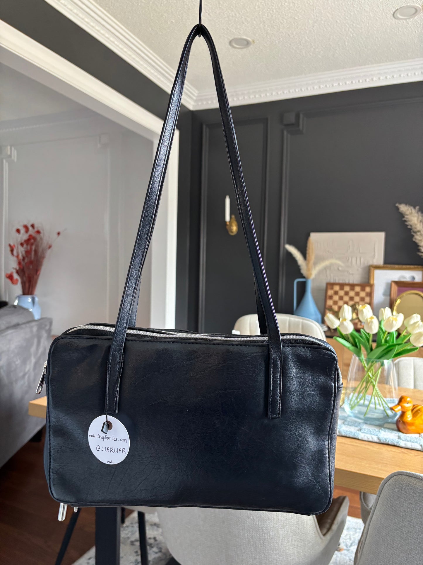 Black Rectangular Shoulder Bag