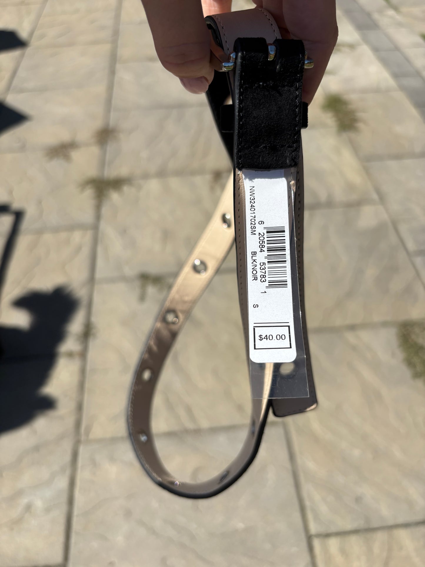 Nine West Silver Ring Belt