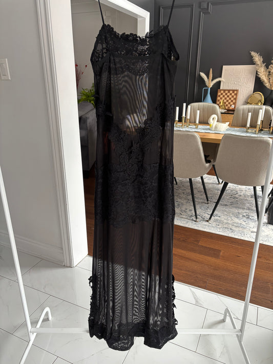 Long Lacey Slip Dress Size S