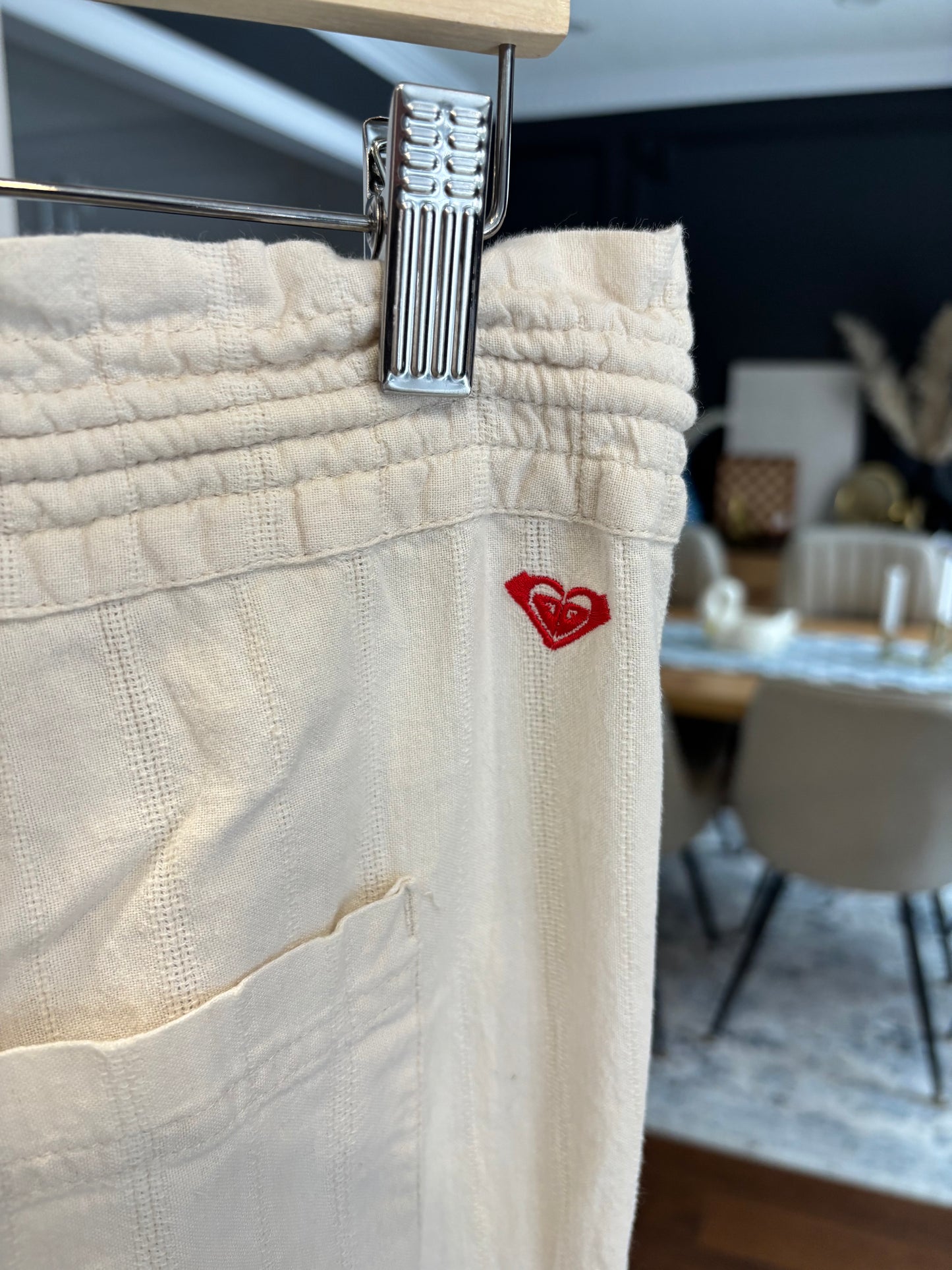 Cotton Flare Drawstring Pants Size S
