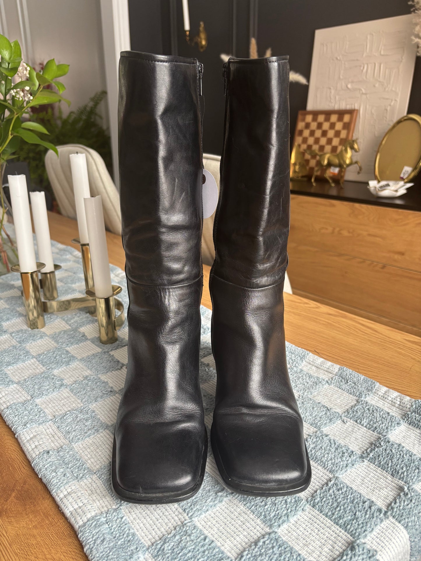 Vintage Prialpas Gomma Italian Leather Boots Size 38