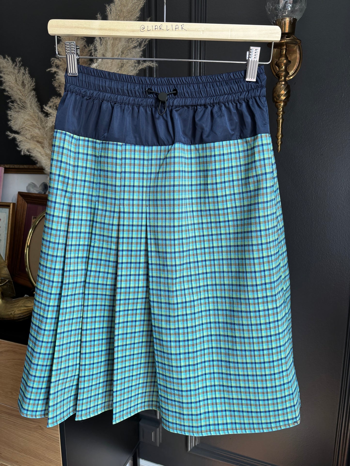 Plaid Drawstring Skirt Size XS/S