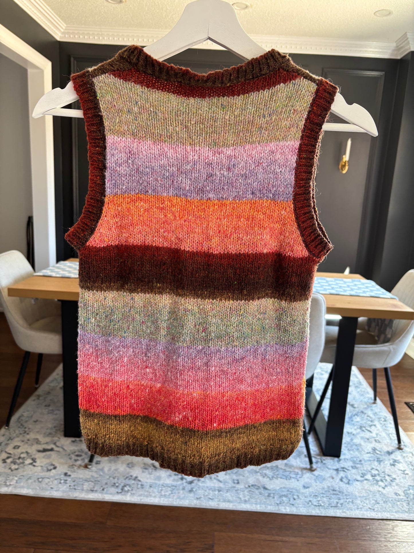 Vintage Stripe Knit Vest Size S