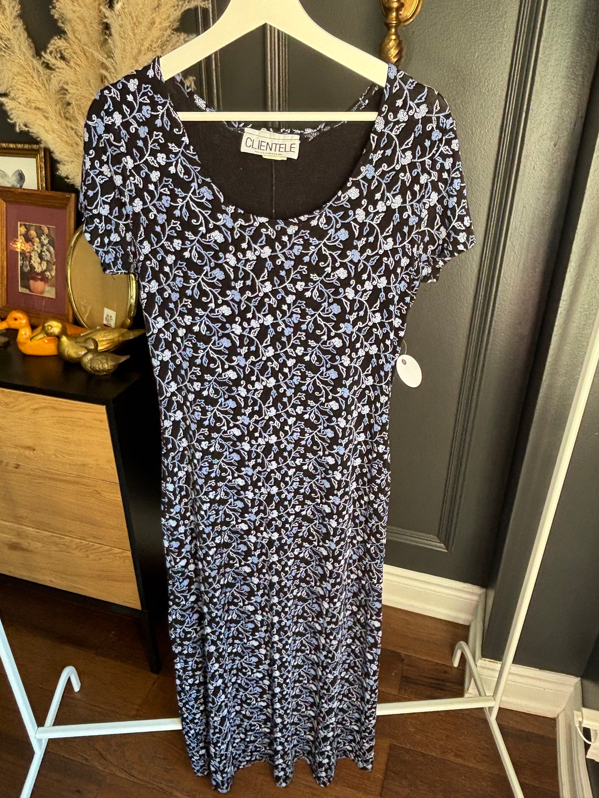 Vintage Stretchy Long Dress Size L