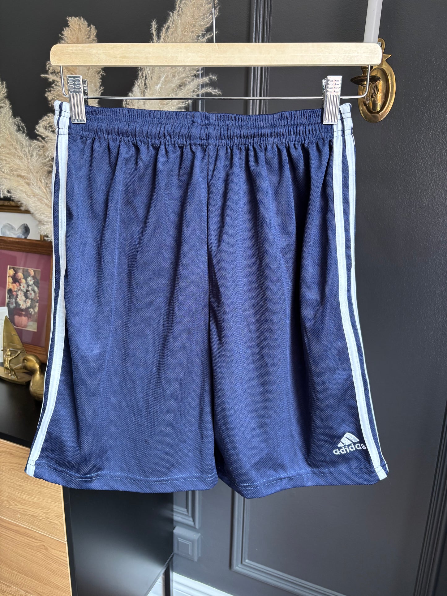 Long Navy Adidas Athletic Shorts Size S