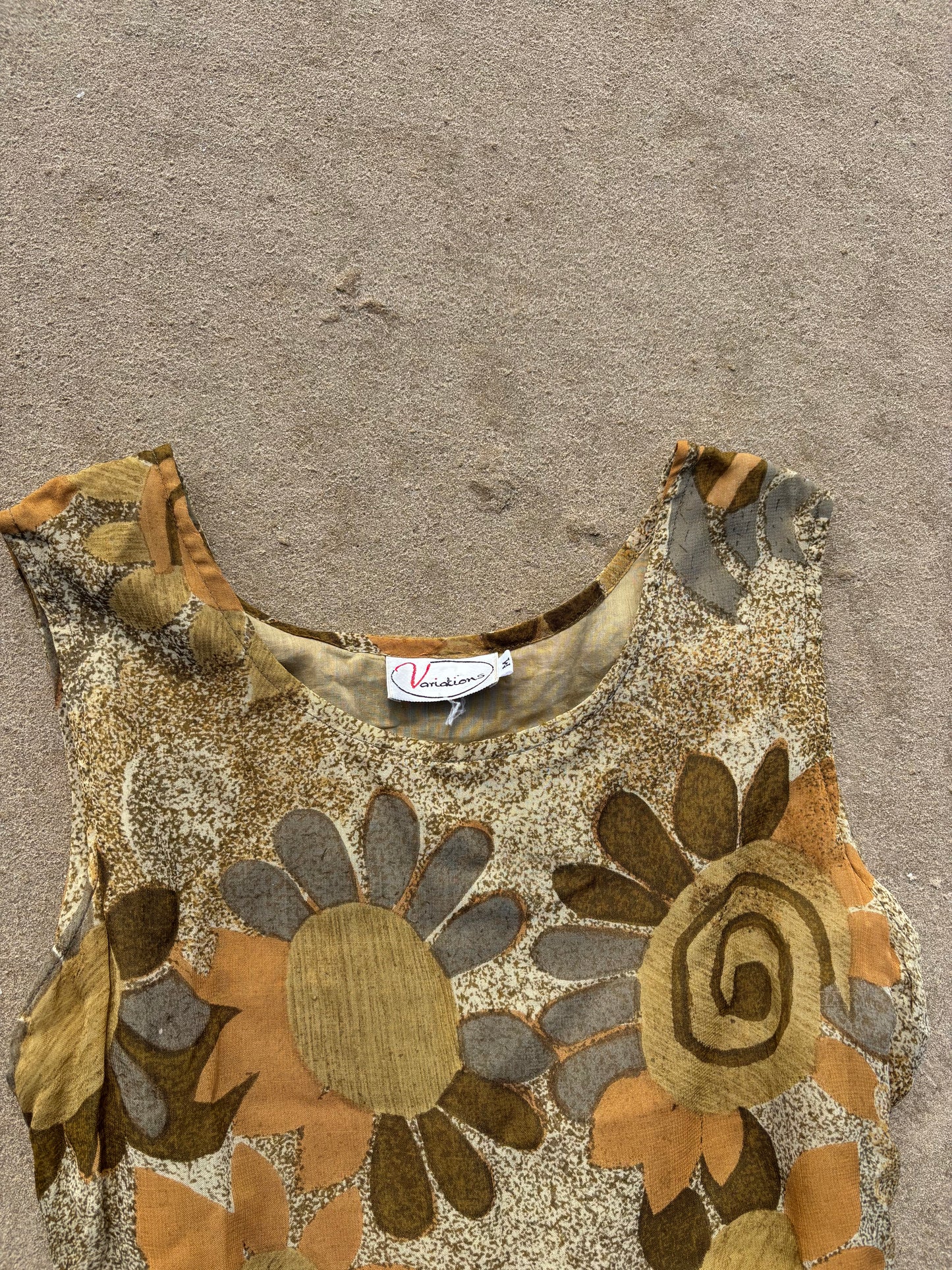 Vintage Sleeveless Sun Dress