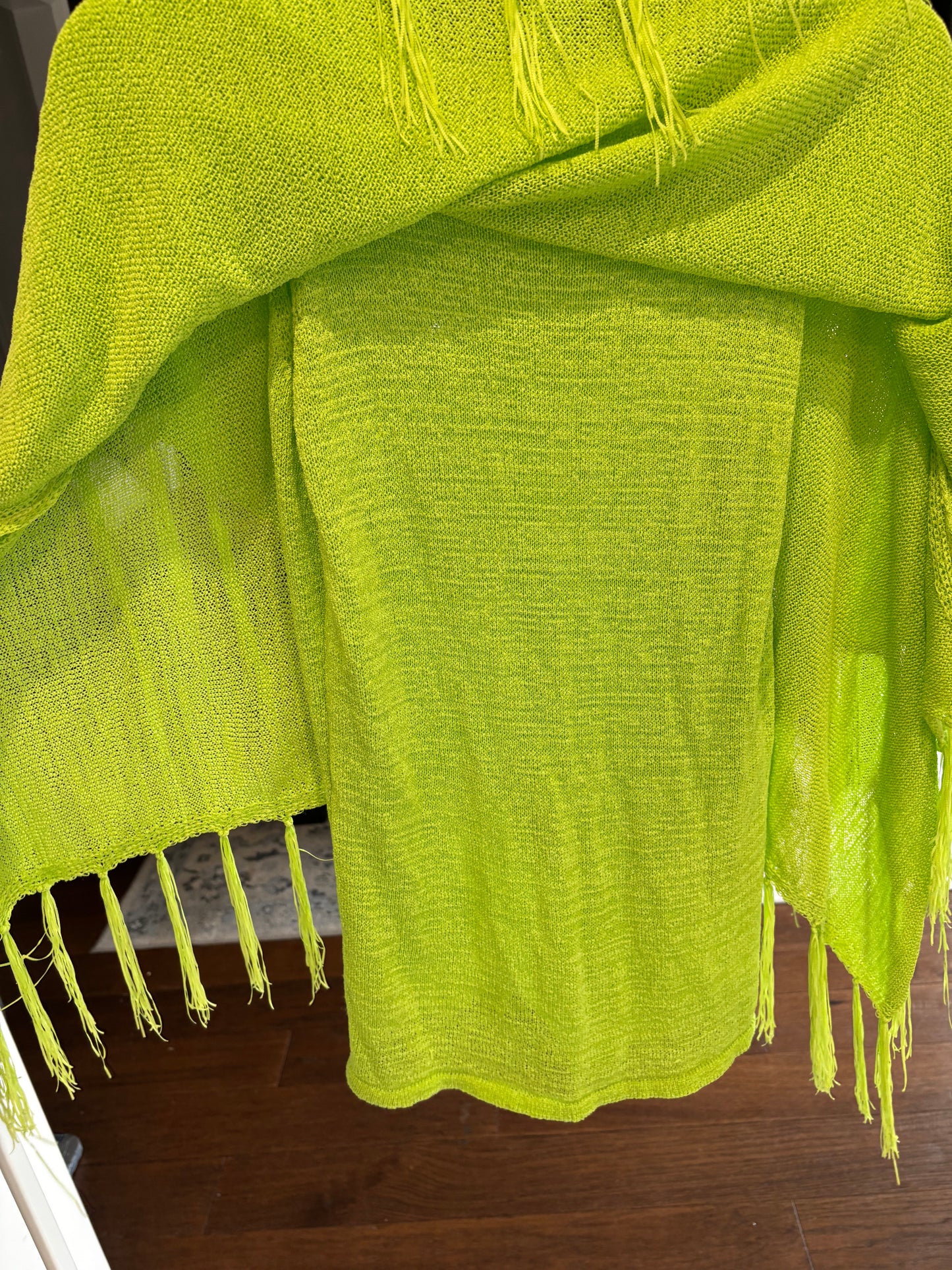 Bright Green Cape Top Size S