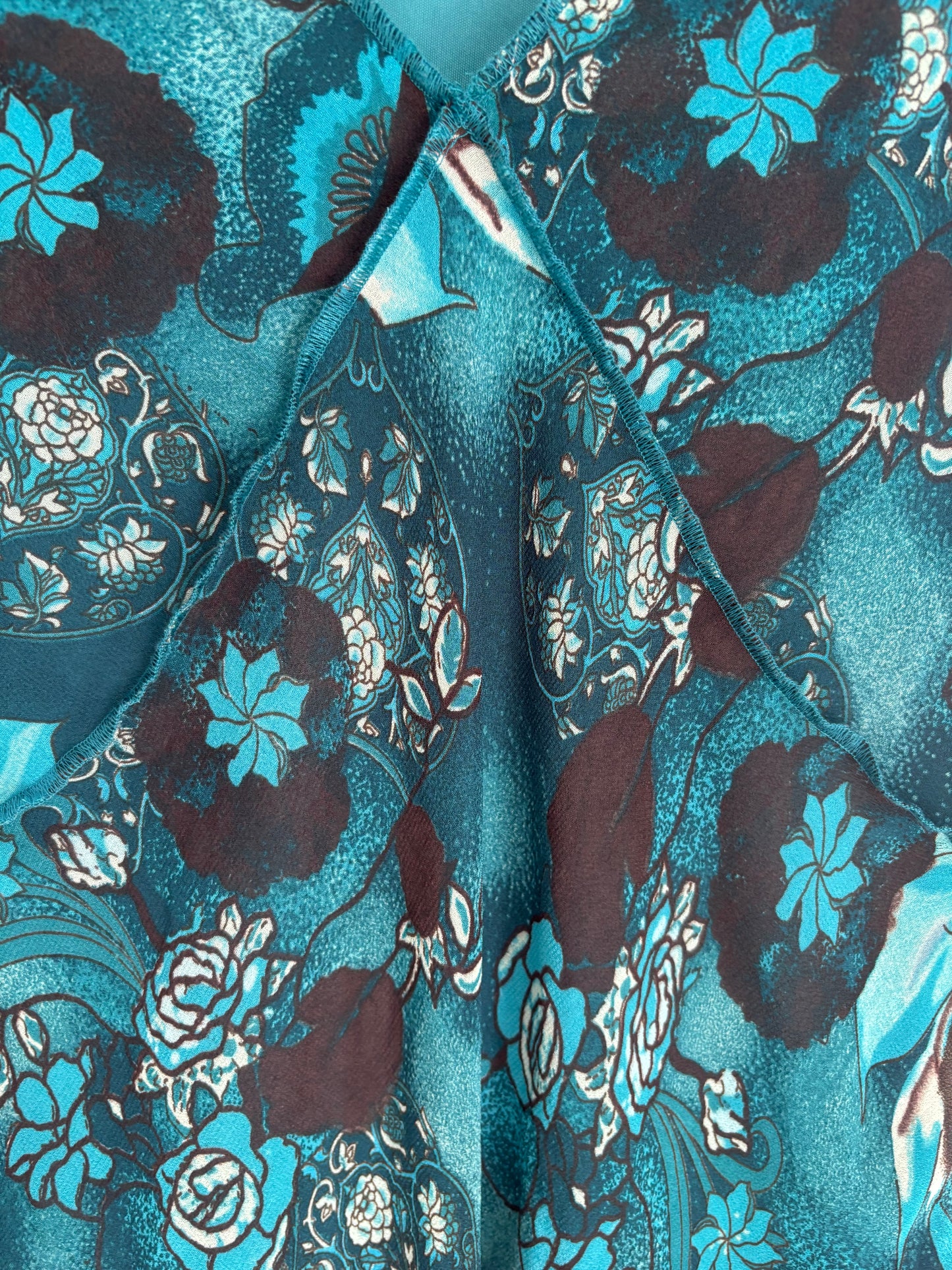 Turquoise V-neck Top Size M