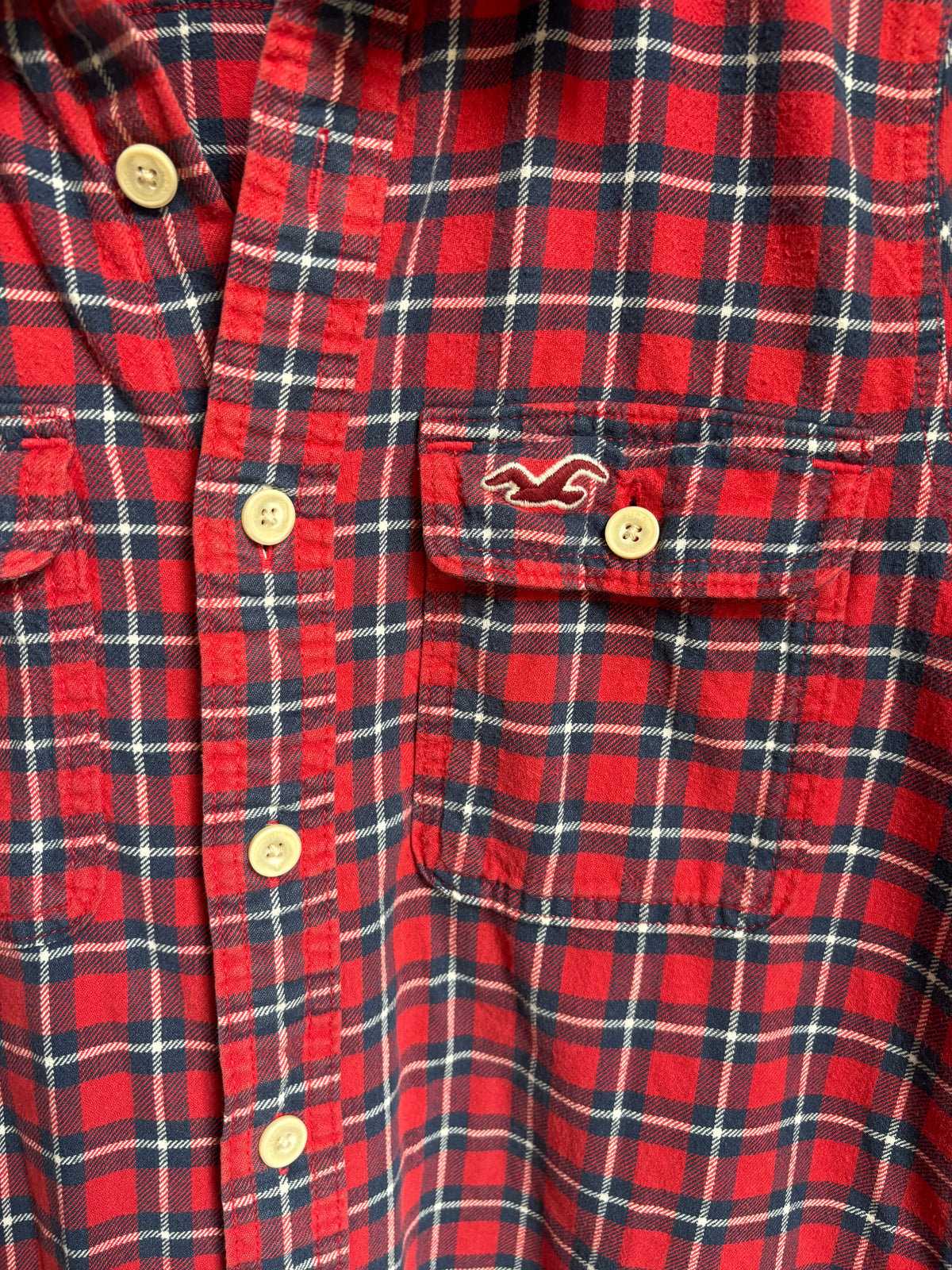 Red & Blue Plaid Button Down Size M