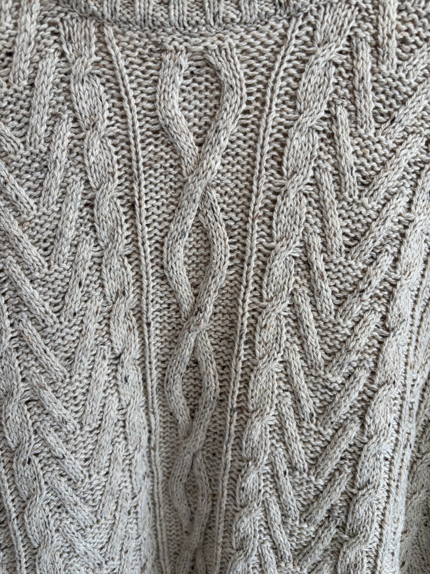 Oatmeal Coloured Knit Sweater Size L