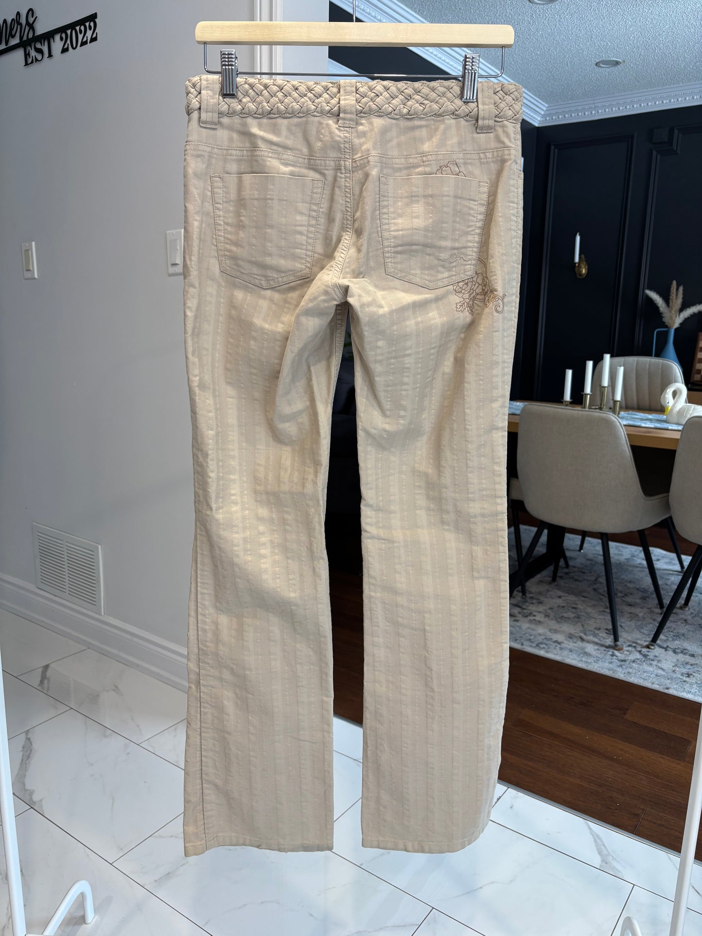 Guess Braided Waist Band Flare Jeans Size 27