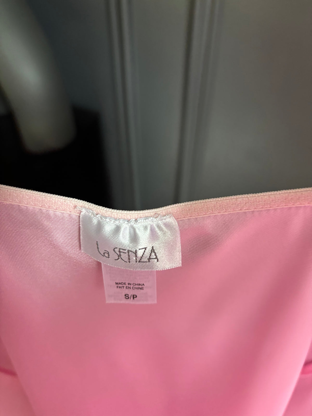 Pink & Black Satin Slip Size S