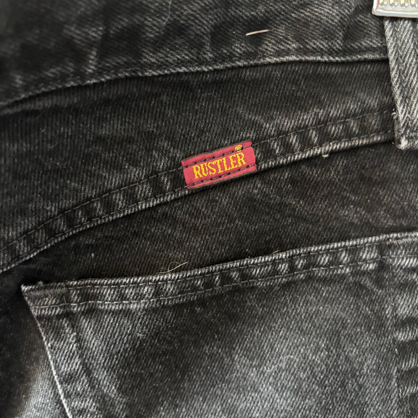 Black Vintage Rustler Jeans