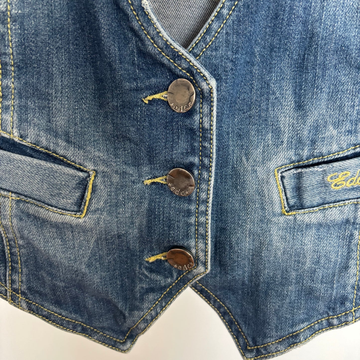 EDC Cropped Denim Vest Size Medium