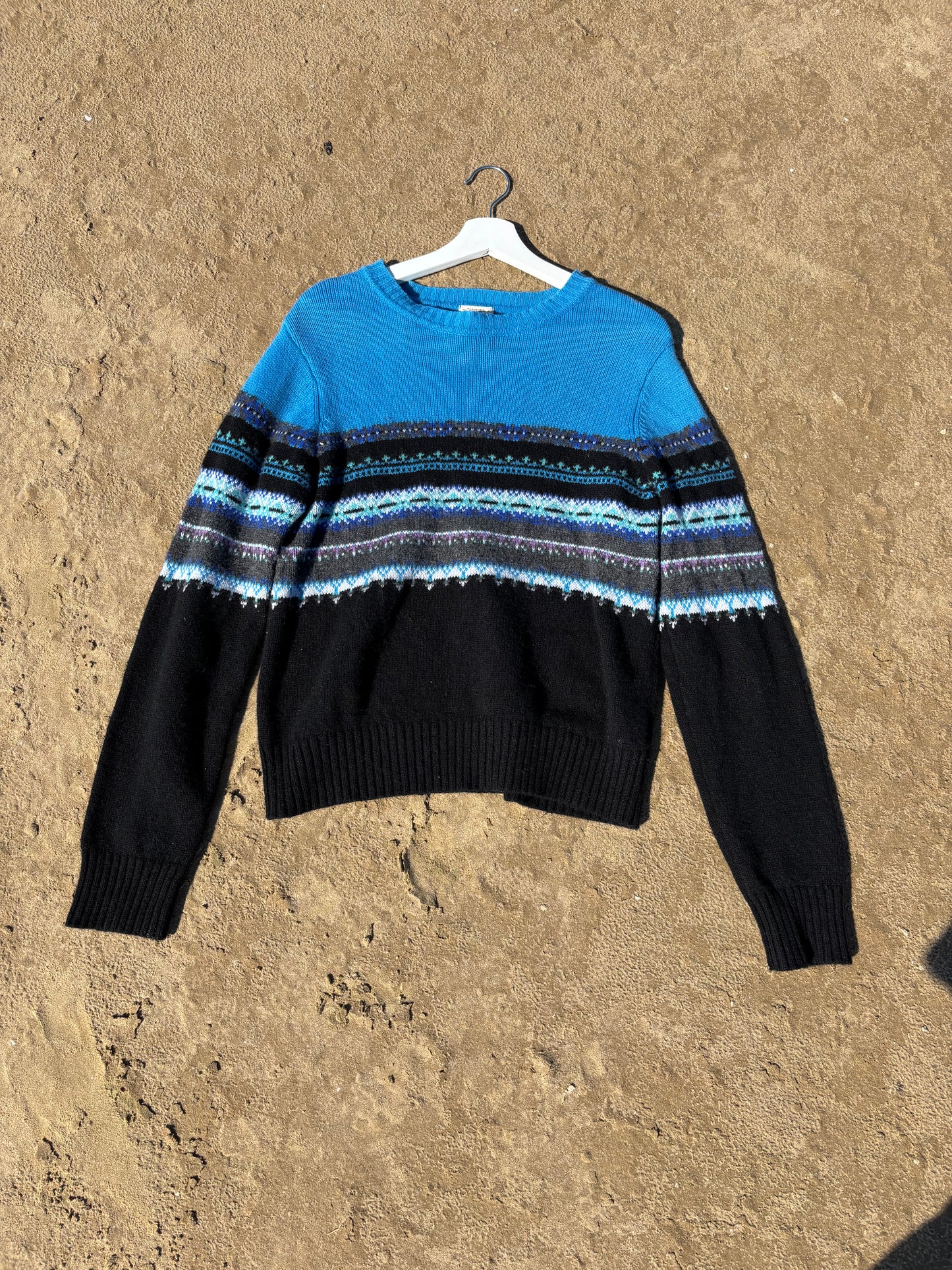 Blue Vintage Classic Wool Sweater