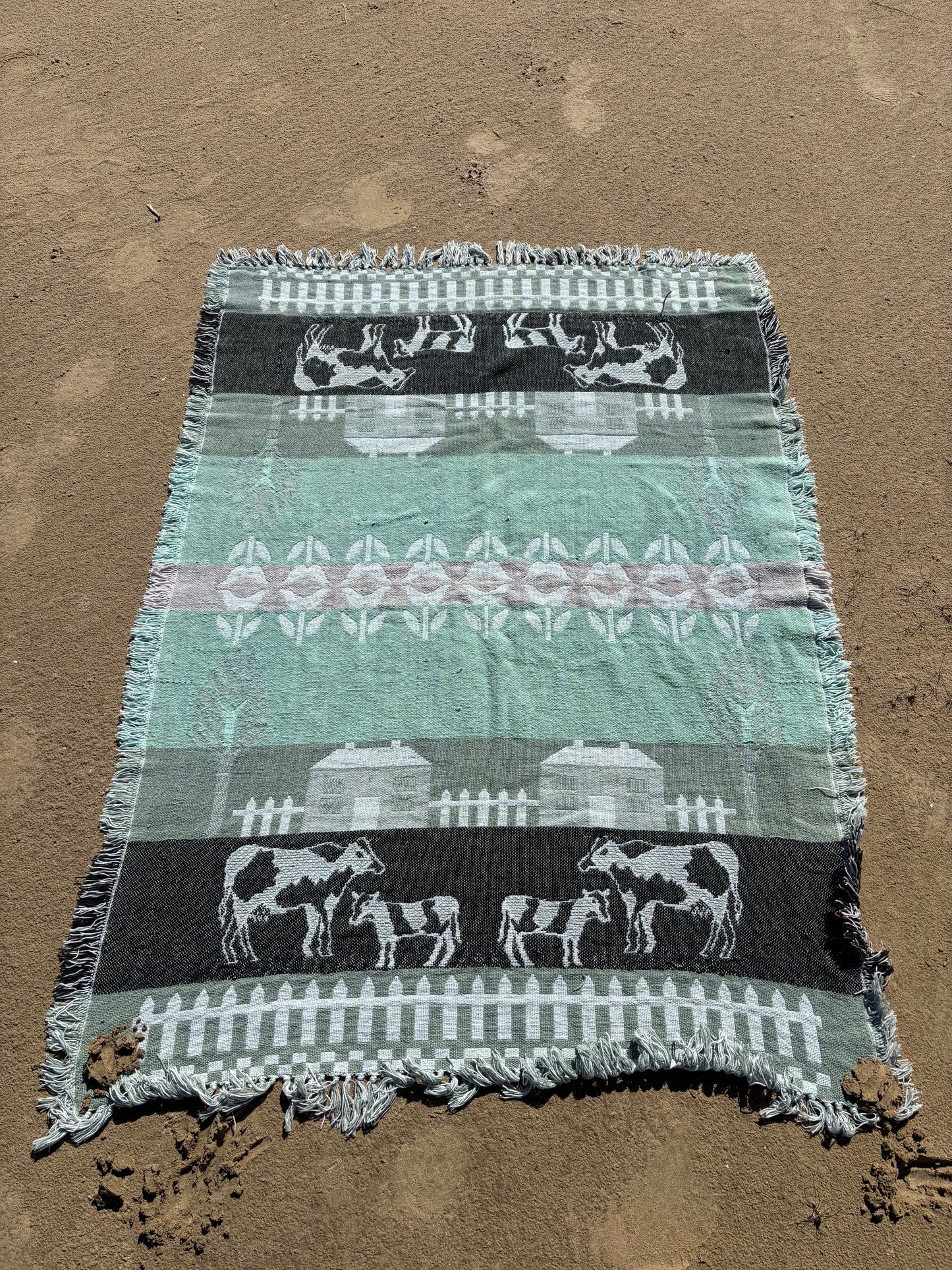 Cow Tapestry Blanket
