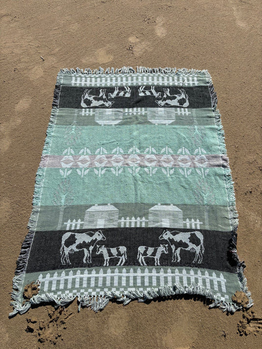 Cow Tapestry Blanket