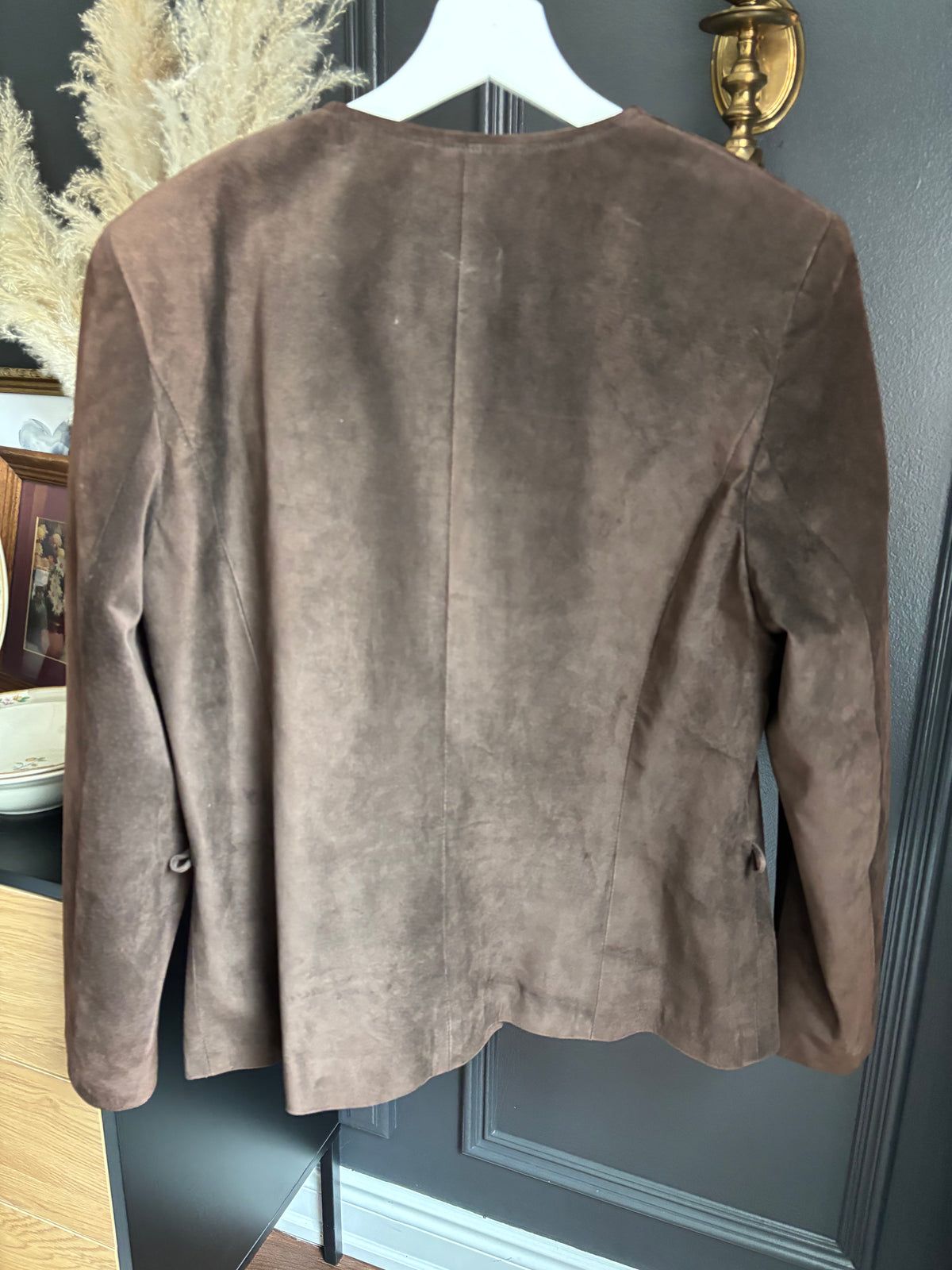 Brown Vintage Danier Sued Zip Jacket Size L