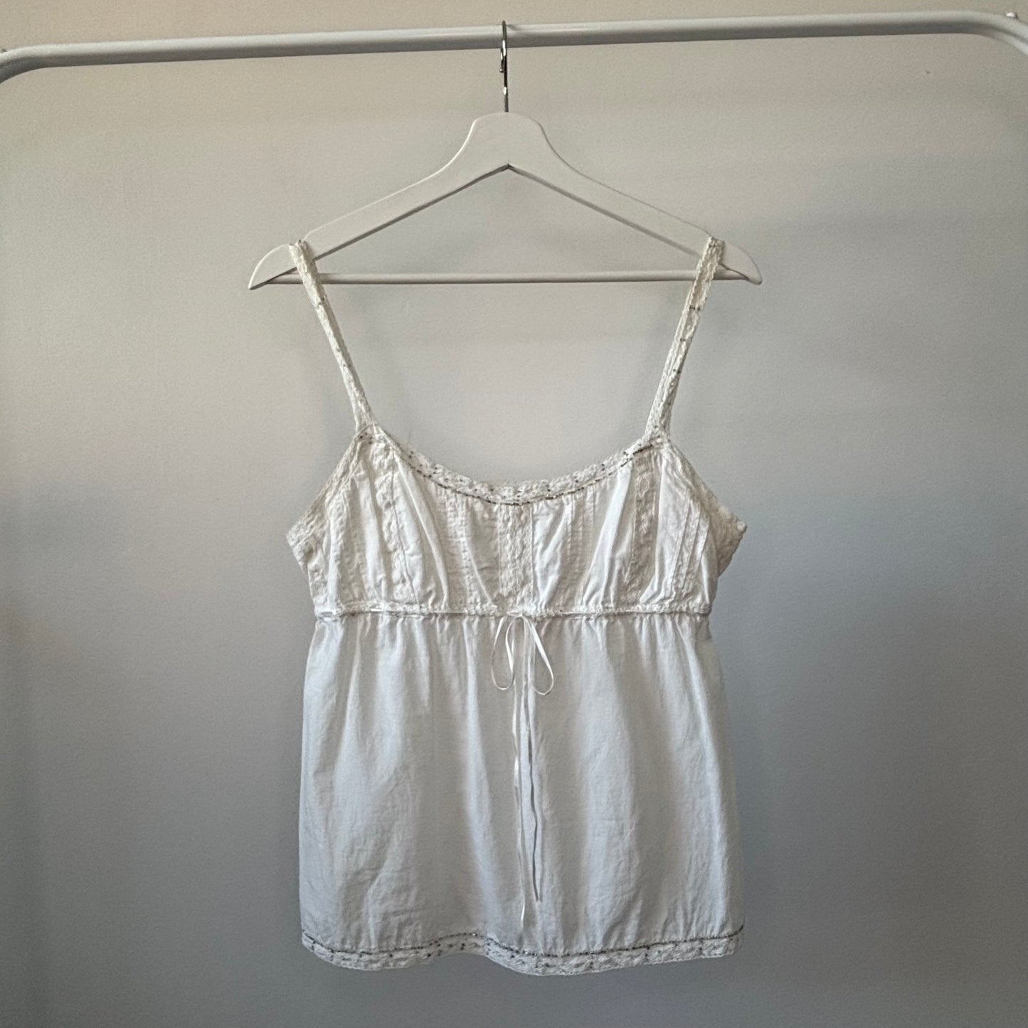 American Eagle White Boho Tank