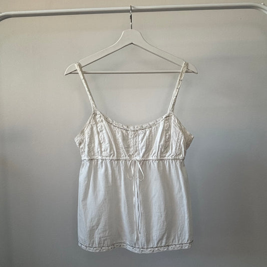 American Eagle White Boho Tank