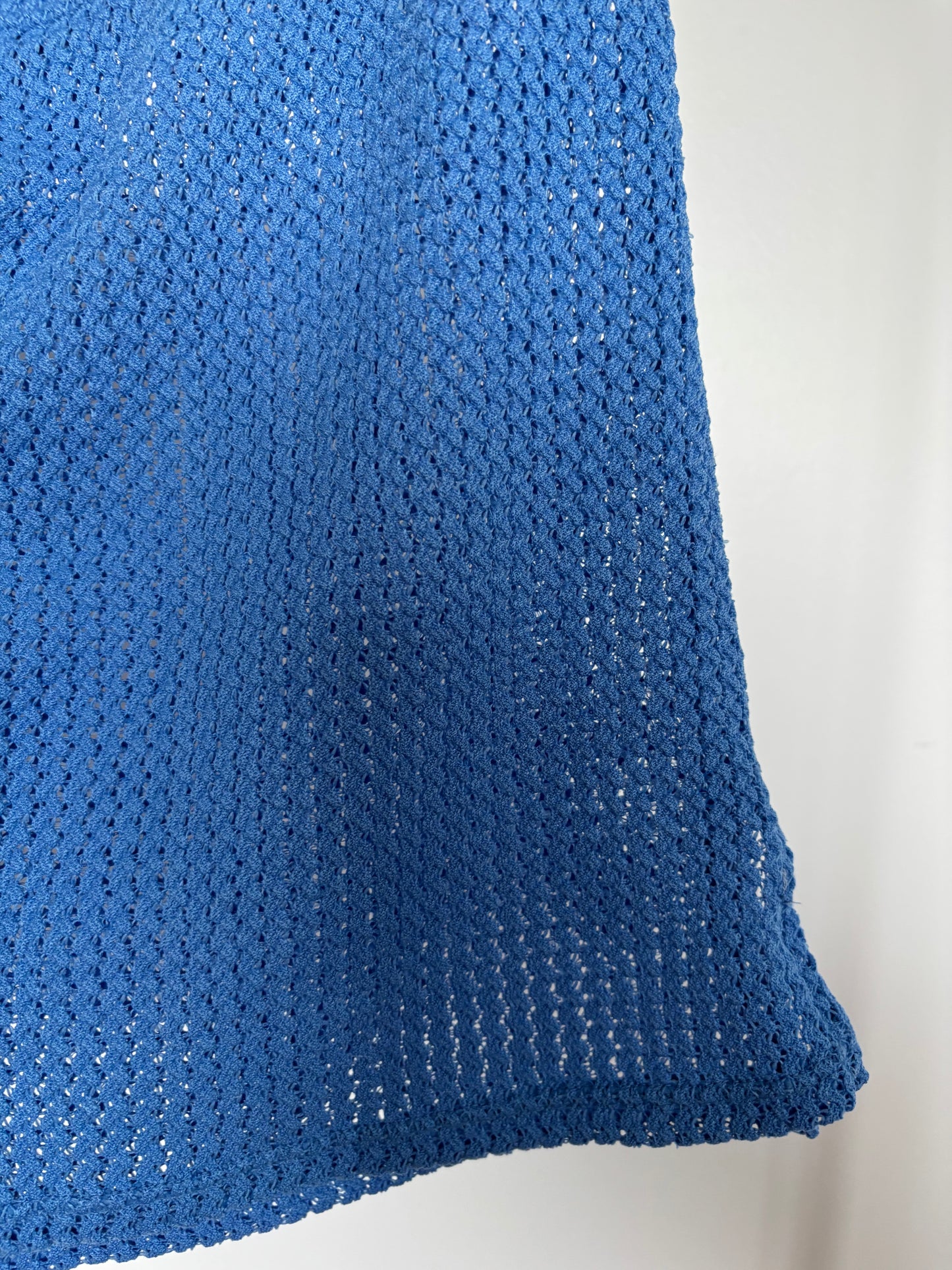 Blue Knit Swim Skirt
